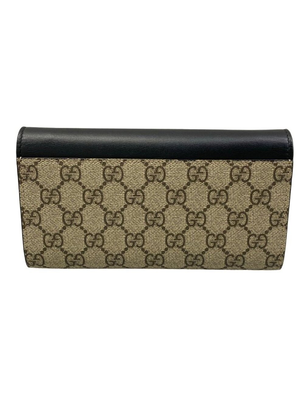 Gucci Wallet Padlockgg Plus GG Supreme Dark Brown Beige Black Chain Leather - Picture 2 of 13